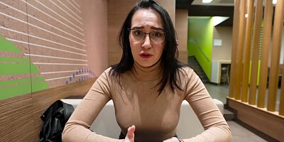 Why step son in public toilet with step mom? Stepmommy get risky cum in coffee